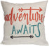 Feather Arrows Throw Pillow Case Inspirational Words Cushion Cover Home Decorative Square Pillowcases 18×18 Inch,4pack(Adventure Awaits,Dream Explore Discover, Ethnic Arrows, Feathers)