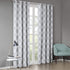 SUNSMART Blakesly Blackout Curtains Patio Window, Ikat Print, Grommet Top Living Room Decor, Thermal Insulated Light Blocking Drape for Bedroom and Apartments, 50" x 63", Grey