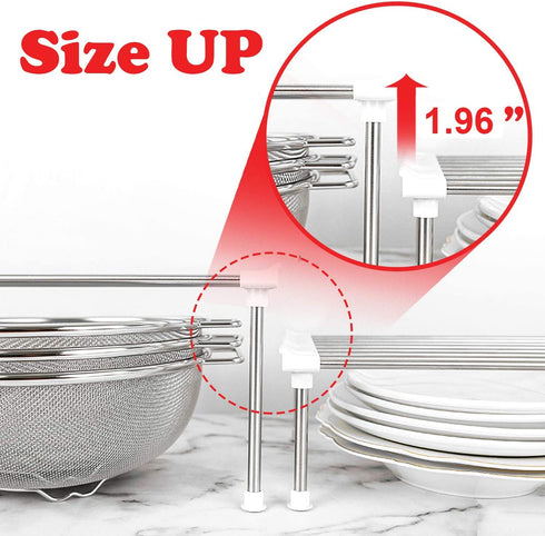 Carrotez Pantry Cabinet Organizer Set of 2, Pantry Organization and Storage, Cabinet organizers and Storage, Pantry Storage Shelf Organizer, Ktchen Cabinet Organizer, White 9.8 x 7.8 x 6.1"