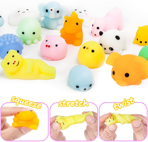 YIHONG 72 Pcs Kawaii Squishies, Mochi Squishy Toys for Kids Party Favors, Mini Stress Relief Toys for Christmas Party Favors, Classroom Prizes, Birthday Gift, Goodie Bag Stuffers