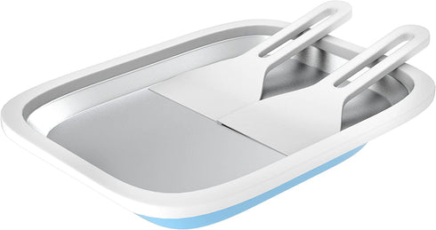 Ice Cream Roller Plate-Anti-Griddle Pan with 2 Spatulas for Easy Homemade Rolled Ice Cream, Gelato, Sorbet-Frozen Treat Maker by Classic Cuisine