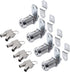 WOOCH Tubular Cam Lock Cabinet Lock,Keyed Alike Removable Key, 1-1/4" Cam and Offset Cam (1-1/8 Inch 90°, Chrome Finish, 4 Pack)