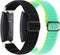 ?2Pack? Elastic Watch Band Compatible with Fitbit Inspire 2/ Inspire/Inspire HR,Woven Soft Nylon Sport Breathable Wristband Replacement Women Men for Fitbit Inspire (Green-Black)