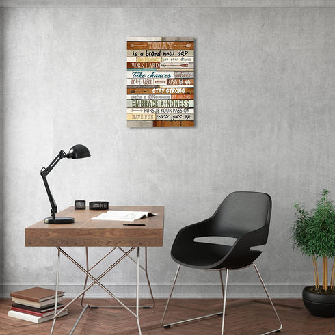 Inspirational Wall Art for Office Motivational Poster Office Wall Decor Canvas Prints Framed Picture Positive Affirmations Wall Decor for Living Room - The Best Mothers Day Gifts 12" x 16"