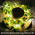 Ivy String Lights, Fake Vine String Lights, Artificial Ivy Decor Lights Garland Wreath Green Leaf Flowers Valentine's Day Party Wedding Home Garden Christmas Decor Room Wall Indoor Outdoor Decoration