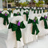 Aneco 12 Pack Satin Table Runner 12 x 108 Inch Forest Green Long Wedding Satin Silk Table Runner for Wedding Banquet Graduations Birthday Party Decoration