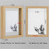MUYE 5x7 Floating Frame Set of 2,Double Glass Rustic Photo Frame for Wall Hanging or Tabletop Standing,Also Display 4x6 or 3x5 Photo for Floating Effect,Natural Wood