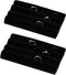 Adorox 2 sets of Finger Black Velvet Ring Trays Accessory Foam Pads Showcase Counter Top Display Jewelry Holder 5.5'' Holiday Gift Christmas