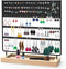 Earrings Organizer Jewelry Display Stand, 144 Holes Earring Holder Rack with Wooden Tray for Earrings Necklaces Bracelets and Rings Large Storage Earring Jewelry Display Tree as Women Girls Gift
