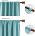 Deconovo Blackout Curtains Back Tab and Rod Pocket Curtains Insulated Thermal Room Darkening Drapes for Sliding Door 52x95 Inch Teal Set of 2