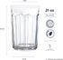 Luminarc Working 21-Ounce Storage Jar/Cooler with Lids, Set of 4 Tumbler Glasses, Clear