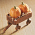 Mud Pie PUMPKIN SALT AND PEPPER, shaker 2 1/4" x 1 3/4" dia | wagon 1 1/2" x 3" x 2"