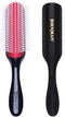 Denman Classic Styling Brush 9 Row - D4 - Hair Brush for Separating, Shaping & Defining Curls - Blow-Drying, Styling & Detangling Brush – Black