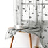 HOMEIDEAS Light Grey/Gray Sheer Curtains 52 X 96 Inches Long 2 Panels Embroidered Leaf Pattern Pocket Faux Linen Floral Semi Sheer Voile Window Curtains/Drapes for Bedroom Living Room