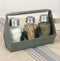 Primitive Industrial Galvanized Toolbox MASON Jar Salt & Pepper & Tooth pick Caddy