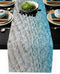 Blue Yellow Cotton Linen Table Runner Dresser Scarf Tropical Sandy Beach Clear Sea Water Non-Slip Burlap Rectangle Table Setting Decor for Wedding Party Holiday Dining Home, 13x70 Inches Long