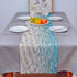 Blue Yellow Cotton Linen Table Runner Dresser Scarf Tropical Sandy Beach Clear Sea Water Non-Slip Burlap Rectangle Table Setting Decor for Wedding Party Holiday Dining Home, 13x70 Inches Long
