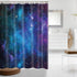 Starry Space Decorations Shower Curtain Blue Galaxy Shower Curtain Nebula Waterproof Bathtub Sets Polyester Fabric for Bath Room Curtain Decor with Hooks(59" W×70" H)