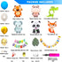 Aerfoyun Safari Birthday Decorations, Jungle Theme Party Supplies with a Happy Birthday Banner and Balloon Pump, Garland Balloon Animal Kit for Baby Shower Decor
