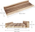 Badiano Set of 2 Wall Mounted Wooden Floating Shelves, 17 inches Wood Picture Ledge Shelf with Lip, Photo Display Storage for Bathroom, Living Room, Bedroom, Kitchen,and Office (Brown)