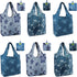 BeeGreen Reusable Grocery Shopping Bags Tote Bag Shopping Bags with Pouch XLarge 50LBS Waterproof Nylon Machine Washable Durable Eco-Friendly 6 Pack Cute Sea Turtles Pattern