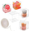 Jutieuo 100 Pack Clear Boxes for Favors 2x2x2 Inches with White Silk Ribbon, Transparent Cube Candy Boxes for Wedding Baby Shower Birthday Party Favor Boxes, Individual Macaron Display Packaging Box