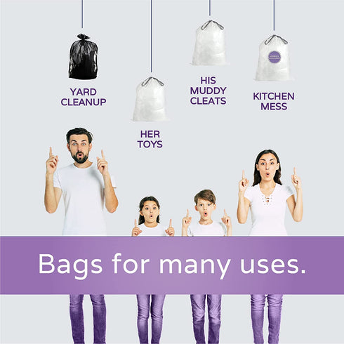 Plasticplace 4 Gallon Trash Bags ”‚ 0.7 Mil ”‚ Lavender and Soft Vanilla Scented Garbage Can Liners ”‚ 17" x 16" (200 Count)