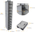 DOIOWN Hanging Closet Organizer Shelves Hat Organizer Rack 10 Shelf Wardrobe Storage Shelves Baseball Cap Organizer with Cover for Closet Hat Storage