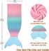 Catalonia Kids Mermaid Tail Blanket, Super Soft Plush Flannel Sleeping Snuggle Blanket for Teen Girls, Rainbow Ombre, Fish Scale Pattern, Gift Idea