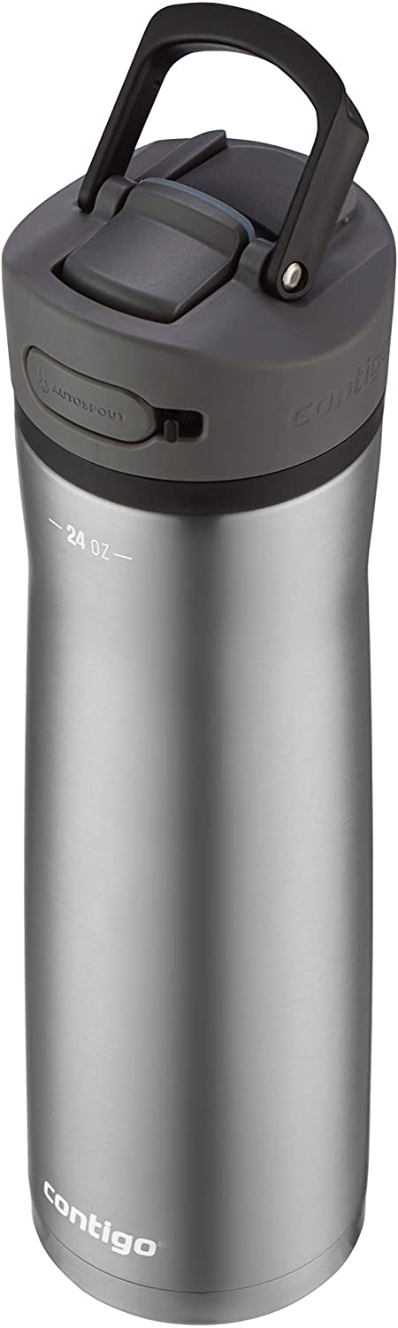 Contigo AUTOSPOUT Water Bottle, 24oz, Licorice Lid