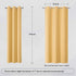 Soft Yellow Blackout Curtains for Bedroom 54 Inches Long Short Solid Room Darkening Window Drapes Thermal Insulated Curtain Panels with Grommet 38W x 54L,2 Panels Desert Mist