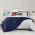 Comaza Sherpa Fleece Throw Blanket - Navy Blue Reversible Thick Blanket Extra Soft Warm & Cozy Microfiber Blanket (50x60 inches)