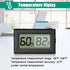 EEEKit 8-Pack Mini Thermometer Hygrometer, Small Digital Electronic Temperature Humidity Meters Gauge Indoor LCD Display Fahrenheit for Humidors, Greenhouse, Garden, Cellar, Fridge, Mason Jar