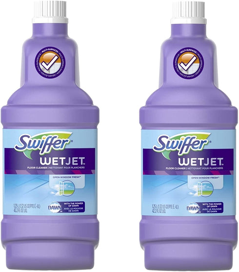 Swiffer Wetjet Multi Purpose Solution - Refill, 1.25L(42.2 oz.), 2 Pack