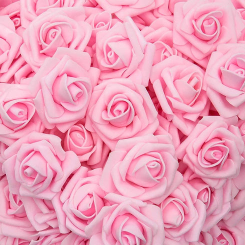 Bright Creations Rose Flower Heads, Artificial Flowers (2 in, Light Pink, 200-Pack)