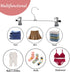 20 Pack Pant Hangers Skirt Hangers with Clips Metal Slack Hangers with Adjustable Non Slip Clip Ultra Thin Durable Clothes Hangers Space Saving Pant Hangers