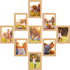 zzjdsl 5x7 picture frame collage set of 9 with Glass Front,Gallery Wall Frame Set,Home&Office Decor Wall Gallery Collage Frames?burlywood