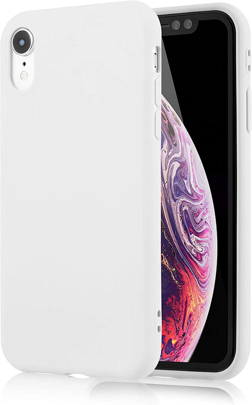 for iPhone XR White Case, technext020 Shockproof Ultra Slim Fit iPhone 10R Cover TPU Soft Gel Rubber Cover Shock Resistance Protective Back Bumper for Apple iPhone XR White