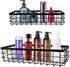 Baskets for Organizing Storage, Black Kitchen Wall Shelves, Bathroom Shelf, 2 Pack