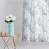 FMFUNCTEX White Valance Curtains for Windows Print Tree Branch Semi-Sheer Valance Grey/Blue,1 Panel, 50? Width x 15" Length
