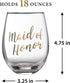 Lillian Rose Gold Maid of Honor Stemless Wine Glass, 1 Count (Pack of 1)