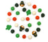 Glaciart One St. Patrick's Day Felt Ball Garland - Pre-Assembled Shamrocks, Clover and Leprechaun Irish Party Decoration - Pompom Party Decor - 100% Natural Wool Pom Poms with Cotton String - 6 Feet