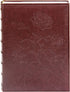Golden State Art, Maroon Scroll Embossed Faux Leather Cover Photo Album, Holds 300 4x6 Pictures, 3 Per Page