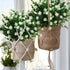 AITISOR Artificial Flowers, Fake Outdoor UV Resistant Plants Faux Plastic Greenery Shrubs Indoor Outside Hanging Planter Home Kitchen Office Wedding, Garden Decor(White)