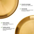 304 Stainless Steel Dinner Plate, Rutian 9" Metal Round 18/8 Dinner Dishes for Adults, Reusable and Dishwasher Safe, Serving Camping Salad Plate for Home,Outdoor Camping, Snack,and BBQ,Set of 4