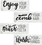 rabbitable 4 Pieces Farmhouse Bathroom Wall Decor,Wash Your Hands Brush Your Teeth Comb Your Hair ,Rustic Wooden Bathroom Wall Arts Decoration Bathroom Funny Sign