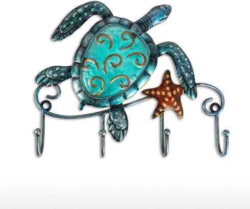 Wall Mounted Key Holder Turtle Wall Hooks Iron Key Hook Rustic Wall Decorative Hook Living Room Bathroom Ornament