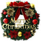 Tvoip Christmas Wreath Merry Christmas 12 Iches Front Door Ornament Wall Artificial Pine Garland for Party Decor