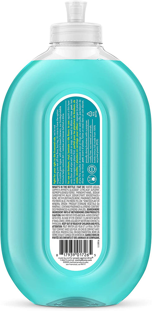 Method Squirt + Mop Hard Floor Cleaner, Spearmint Sage, 25 Ounce, 1 pack, Packaging May Vary