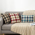 MIULEE Pack of 2 Decorative Throw Pillow Covers Check Buffalo Plaids Pillowcase Linen Square Cushion Case for Decor Sofa Couch Bedroom Red and Tan 20x20 inch